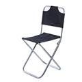 folding stool Aluminum Alloy Folding Chair Outdoor Portable Chair Fishing Stool Folding Chair Camping Travel Chair - Size: M (Black & Silver)