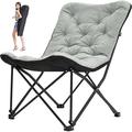 ABORON Camping Chair Folding Lounge Chairs Comfy Saucer Chairs Folding Chair Sports Chair Outdoor Chair Lawn Chair Living Room Chairs Recliner Chair Reclining Patio Chairs for Indoor Outdoor