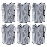 Scrimmage Training Vest 27x18 Soccer Jersey Sport Team Pinnies Grey 6 Pack