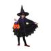 Hirigin Kids Girls Witch Cape Poncho Halloween Dress-up