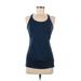 Athleta Active Tank Top: Blue Solid Activewear - Women's Size Medium