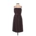 J.Crew Cocktail Dress - Party Square Sleeveless: Brown Print Dresses - Women's Size 2 Petite