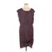 Gap Casual Dress - Mini Scoop Neck Short sleeves: Burgundy Dresses - Women's Size 16