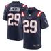 Men's Nike JC Jackson Navy New England Patriots Game Jersey