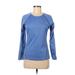 Avia Active T-Shirt: Blue Solid Activewear - Women's Size Medium