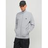 Sweatjacke JACK & JONES "JJEPAULOS SWEAT ZIP NOOS", Herren, Gr. S, grau (light grau melange), angeraute Sweatware, Obermaterial: 50% Baumwolle, 50% Polyester, meliert, modisch, normal normal, Rundhals, Langarm Rippbündchen, Sweatjacken