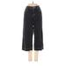 White House Black Market Jeans - Mid/Reg Rise Wide Leg Cropped: Black Bottoms - Women's Size 4 - Black Wash