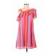 My Michelle Casual Dress - Mini: Red Stripes Dresses - Women's Size X-Large