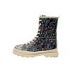 Stiefelette DOGO "Gisele Red Fox Damen Stiefel / Female", Damen, Gr. 39, Normalschaft, blau (blau, grau), Lederimitat, Schuhe, Vegan