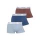 Trunk CALVIN KLEIN UNDERWEAR "LOW RISE TRUNK 3PK" Gr. S (48), 3 St., bunt (marron, skyway, true nv w, wt wbs) Herren Unterhosen