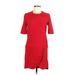 The Kooples Casual Dress Crew Neck Short sleeves: Red Print Dresses - Women's Size 38