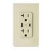 EZsport 20 A Tamper Resistant Duplex USB Outlet Ivory in Gray/White | 14.92 H x 5.16 W x 4.41 D in | Wayfair 2UC48I-001