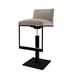 Calligaris Gala Metal Stool w/ Height-Adjustable Swivel Base Upholstered/Metal in Black/White | 16.63 W x 21.38 D in | Wayfair