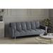 Jahnke Chillax Posh 83.86" Square Arm Sleeper Sofa Velvet/Metal in Gray | 33.07 H x 83.86 W x 33 D in | Wayfair 11PH5