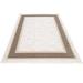 White 91 x 63 x 0.4 in Indoor Area Rug - Lofy Jasmini Beige Framed Acrylic Machine Made Area Rug Beige | 91 H x 63 W x 0.4 D in | Wayfair