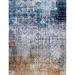 Blue/Indigo Rectangle 3' x 5' Area Rug - World Menagerie Medora "Zara Contemporary" Washable Super Soft Area Rug w/ Abstract Design Polyester | Wayfair