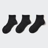 Women's Sport Short Socks (3 Pairs) with Odor Control | Black | US W 7.5-10 | UNIQLO US