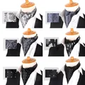Cravate en cachemire pour homme cravate de mariage motif gris en Jacquard Scrunch style