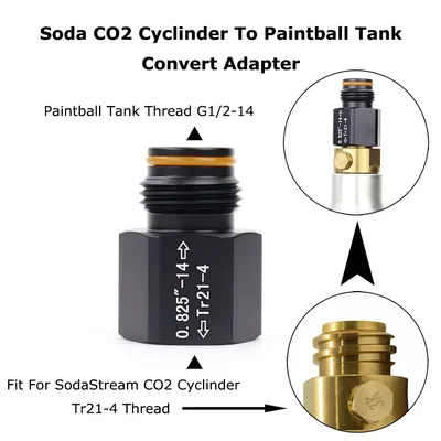 Adaptateur de conversion des intervalles de CO2 de soda (fil TR21-4) aux intervalles de paintball