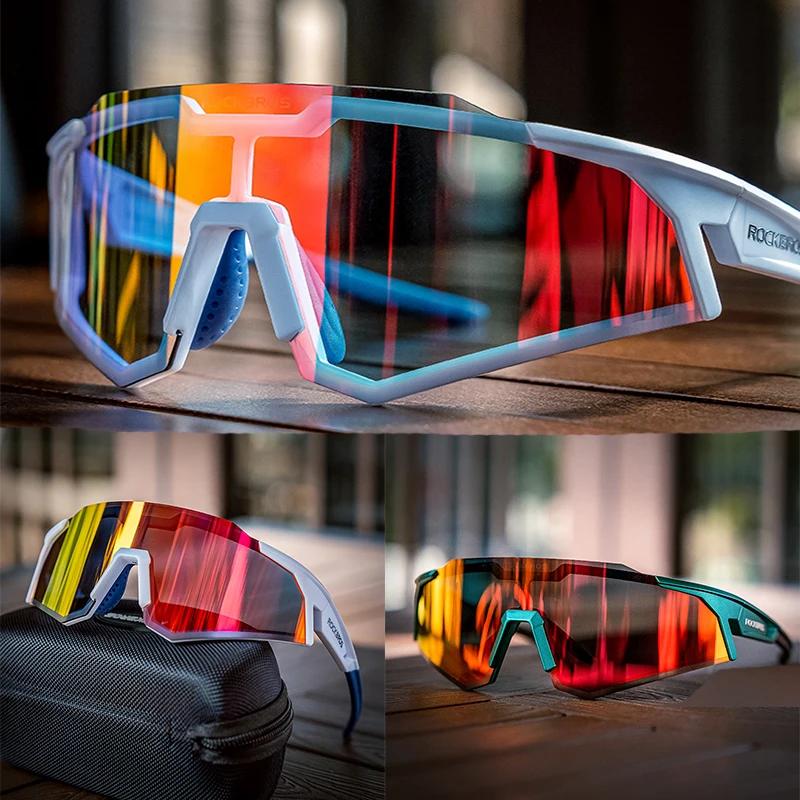 ROCKBROS cyclisme lunettes Protection solaire photochromique vélo lunettes de soleil lunettes Sport verres polarisés Glaases vélo lunettes