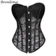 BEONLEMA – Corset Transparent en dentelle pour femmes bustier Sexy noir et blanc Lingerie pour