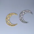 Croissant de Lune Annie Fleur Boucles d'Oreilles Artisanales DIY Collier Charms pour Bijoux
