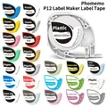 Phomemo P12 P12-Pro Label Maker Remplacement de bande pour DYMO Label Maker LT110Pastic Tape pour