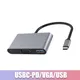 Airies 3 en 1 USB 3.1 vers VGA/D-pad 1080P HD Video Type C PD 87W Charge USB OTG Splitter pour