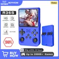 BOYHOM Open Source R36S Console di gioco portatile retrò Sistema Linux Schermo IPS da 3,5 pollici Lettore video tascabile portatile 64GB Regalo di gioco