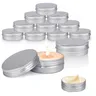 50/10/5 pz lattine vuote in alluminio argento lattine a vite candela rotonda lattine per spezie