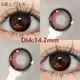 Mill Creek 1 Pair Natural Contact Lenses for Eyes Myopia Prescription Fashion Eyes Black Red Lenses