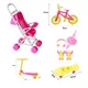 Baby Dolls Game Kawaii Kids Toys 7 Items / Lot Miniature Dollhouse Accessories Stroller For Barbie