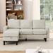 Upholstered Sectional Sofa Couch, 3 Seater L Shaped Couch With Storage Reversible Ottoman Bench