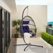 Outdoor Garden Rattan Egg Swing Chair Hanging Chair PE Chair