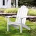 LUE BONA Plastic Poly Weather Resistant Outdoor Patio Adirondack Chair 1-Pack - 35"D x 30"W x 36.2"H