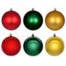 Vickerman 4" Red, Gold, Green and Ornament Assortment, 18 per box. - Red