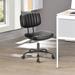 Leather Low Back Task Chair / Small Home Office Chair with Wheels