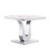 Side Table with Silver Stainless Steel base