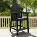 LUE BONA Outdoor Adirondack Chairs with Cup Holder Bar Height Adirondack Bar Stool with Arms for Balcony, Deck, or Patio