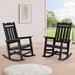 BONOSUKI Outdoor Adirondack Rocking Chair,Fire Pit Chair-Set of 2