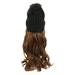 1pc Women Wig One-Piece Hat Wig Long Wig Fashion Hairpiece with Hat