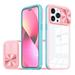 for iPhone 12 Pro Max Case with Camera Cover for iPhone 12 Pro Max Case Crystal Clear & Not-Yellowing Slim Shockproof Protective Phone Case for iPhone 12 Pro Max Pink