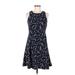 Banana Republic Casual Dress - A-Line Crew Neck Sleeveless: Blue Dresses - Women's Size 6