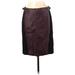 Ann Taylor Faux Leather Skirt: Burgundy Bottoms - Women's Size 8