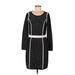 Calvin Klein Casual Dress - Sheath Scoop Neck Long sleeves: Black Dresses - Women's Size Medium