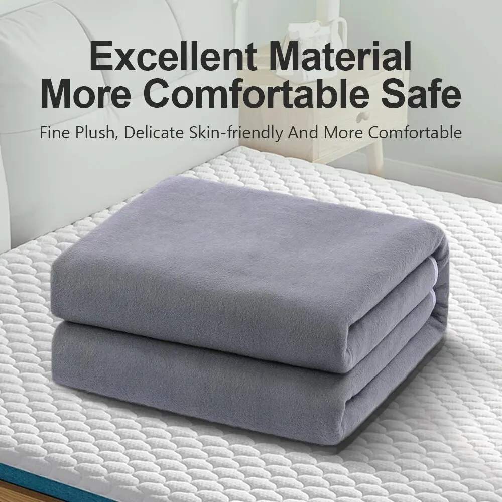 Heizdecke Grau Review Auede Heizdecke 110V US / 220V EU-Stecker Heizkissen Decke Winter Körperwärmer Thermostat Swi Image