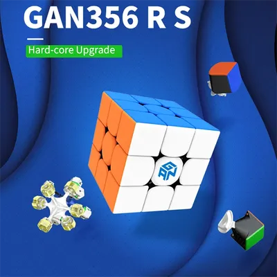 Gan 356 rs 3x3 magic speed cube sticker less profession elle zappel spielzeug gan 356rs cubo magico puzzle Image
