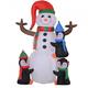 HOMCOM Christmas Inflatable Snowman and Penguins Outdoor Home Seasonal Decoration w/ LED Light | Aosom UK