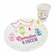 'Hanging Lantern' Disposable Paper Plate & Cup Set - 8pc Plates + 8pc Cups