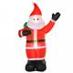 HOMCOM 2.4m Christmas Inflatable Santa Holiday Yard Decoration with LED Lights, Indoor Outdoor Lawn Blow Up Decor Lighted | AOSOM UK